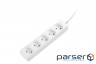 Подовжувач 2E 2E-U0510M1.5 White, 5 розеток, 1.5м 