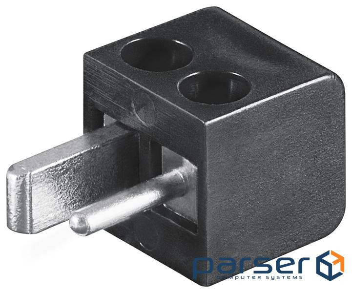 Штекер FreeEnd-Speaker,/M кутовий 90е Screw,чорний (75.01.1243-1)