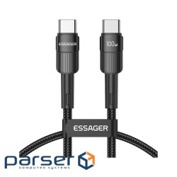Дата кабель USB-C to USB-C 1.0m 100W black Essager (EXCTT1-XC01)