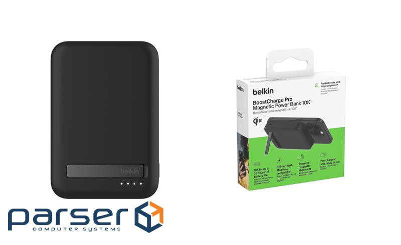 Акумулятор портативний літій-іонний Power Bank Belkin 10000мА·,год, 15Вт, MagSafe Q (BPD008BTBK)