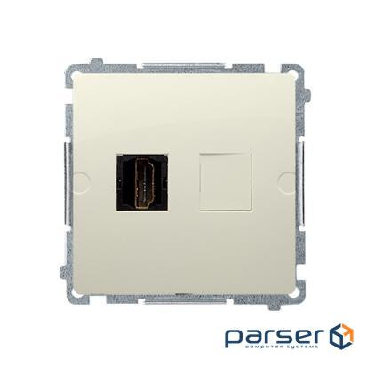 Розетка Basic 1xHDMI, бежевый (BMGHDMI.01/12)