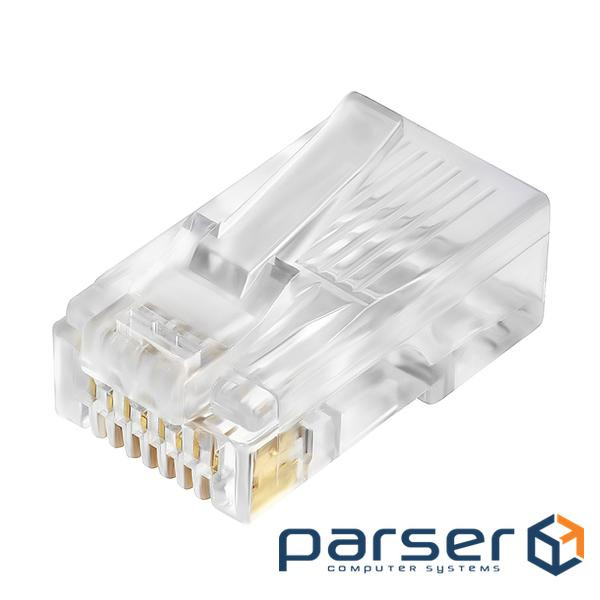 Конектор Merlion RJ-45 8P8C UT (RJ45ML-50-CAT6 для наскрізного підключення)