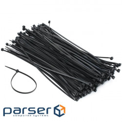 Стяжки для кабеля, 200 мм х 2,5 мм, 100 шт , Black, Patron (PLA-2.5-200-BL) (RIB-PLA-2.5-200-BL)