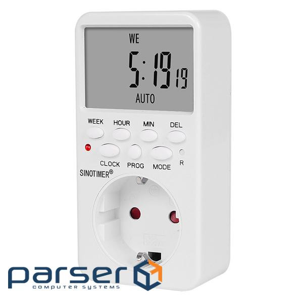 Розетка з цифровим таймером. Sinotimer TM519, 16A, 3000W, 230V (YT-TM519)
