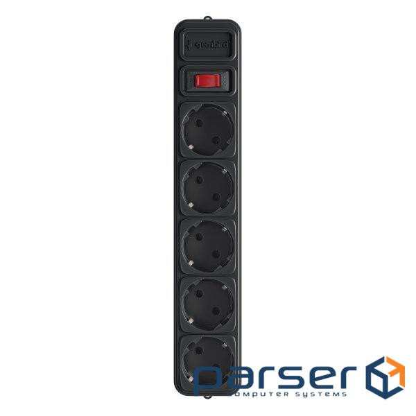 Мережевий фільтр-подовжувач для ДБЖ GEMBIRD SPG5-X-6B Black 1.8м