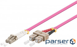Optical patch cord FiberOptic LC-SC 0.5m, M=50/125 Multimode Duplex OM4, purple (75.09.5942-1)