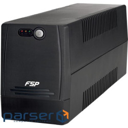 ДБЖ FSP FP1000, 1000ВА/600Вт, Lin-Int, USB/RJ45, Schuko*4, AVR, Black (PPF6000614)