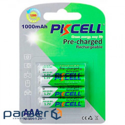 Battery PKCELL Pre-charged Rechargeable AAA 1000mAh 4pcs/pack (AAA1000-4B)