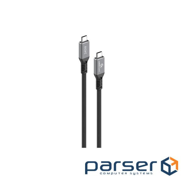 Кабель Cablexpert CCBP-USB4-CMCM240-0.3M, преміум якість, USB4, C-тато/C-тато, 0,3 м.