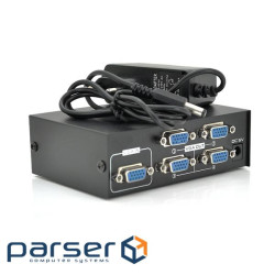 Активний спліттер VGA сигналу KV-FJ2504S 150MHz 4 Port, DC5V / 2A KV-FJ2504S 150MHz 4 Port, DC5V / 2A