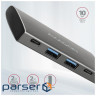 Концентратор AXAGON USB-C to 2xUSB-A + 2xUSB-C 10Gbps 0.13m gray (HMC-4G2)