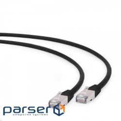 Патч-корд 1м Cablexpert SFTP, Чёрный, 1 м, 6 cat. (PP6A-LSZHCU-BK-1M)
