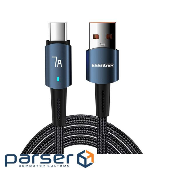 Дата кабель USB 2.0 AM to USB-C 1.0m 7A 100W blue Essager (EXC7A-CG03-P)