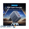 Зарядний пристрій Vention 2xUSB-C PD70W + 1xUSB QC3.0 22.5W GaN gray (FEXH0-EU)
