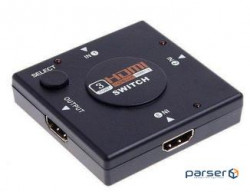 Комутатор моніторний  HDMI 3x1 Switch,Standart,черный (78.01.4350-10)