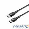 Дата кабель USB-C to USB-C 1.0m 3.0A black ColorWay (CW-CBPDCC047-BK)