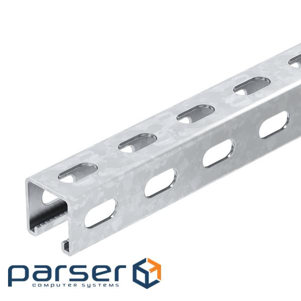 Профільна рейка з перфорованою бічною стінкою 41х41х3000мм шліць 22мм OBO (3м ) 1123010