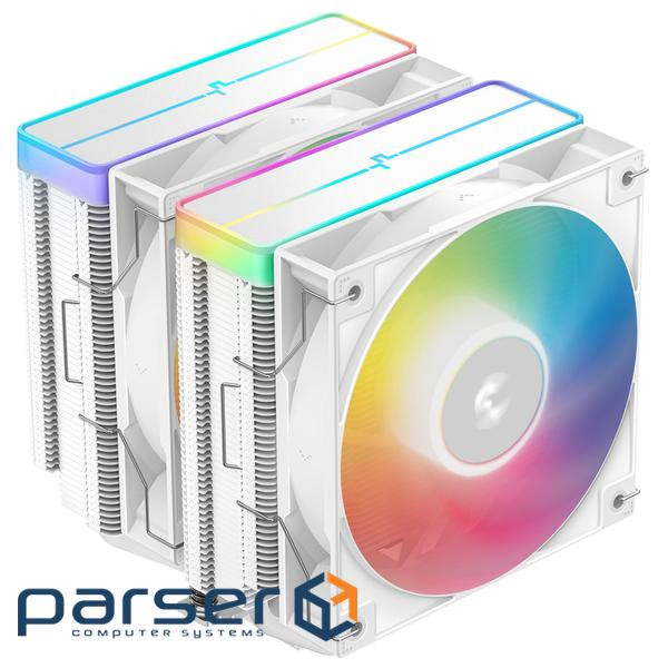 Кулер процессорный DeepCool AG620 WH ARGB V2 (R-AG620-WHAMMN-GJD), Intel: 1851/1700/1200/1150/1151/1