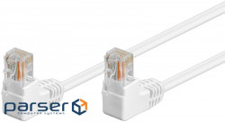 Патч-корд неекранований RJ45 UTP5e 1.0m,patch D=4.9mm AWG26 2x90ё Gold,білий (75.09.6070-1) (75.09.6070-1)