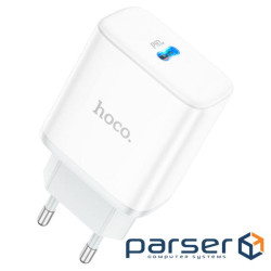 Зарядний пристрій HOCO C104A Stage USB-C PD20W White (6931474782892)