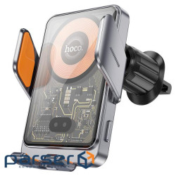Автотримач для телефона з БЗП HOCO HW7 Transparent Discovery Edition wireless fast c (6942007608145)