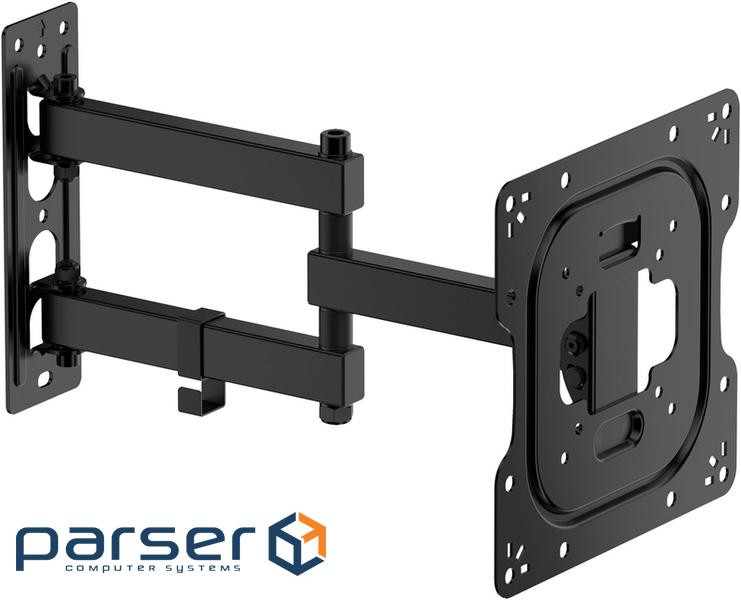 Кронштейн для ТВ AGN AGN43-222P з поворотом/два коліна/23"-43"/30 кг/max.VESA 200x200/Black