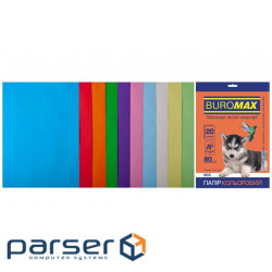 Папір Buromax А 4, 80g, PASTEL+INTENSIVE, 10colors, 20sh (BM.2721620-99)