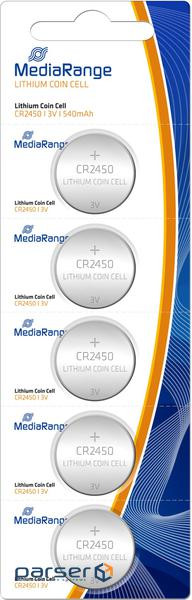 Літієва батарея MediaRange Lithium CR2450 3 В 5 шт (MRBAT138)