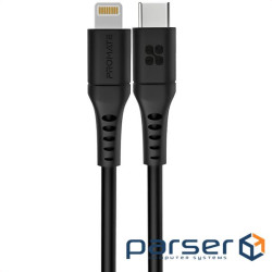 Кабель Promate PowerLink USB Type-C - Lightning (M/M), 1.2 м , Black (powerlink-120.black)