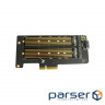 Контролер Dynamode 2х M.2 NVMe M-Key /SATA B-key SSD to PCI-E 3.0 x4/ x8/ (PCI-Ex4- 2xM.2 M&B-key)