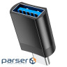 Адаптер HOCO UA17 Type-C male to USB female USB3.0 adapter Black (6931474762016)