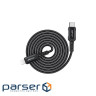 Кабель ACEFAST C4-01 Type-C to iP 3A, 30W, 1.8m, nylon, zinc connectors, Black (AFC4-01B)
