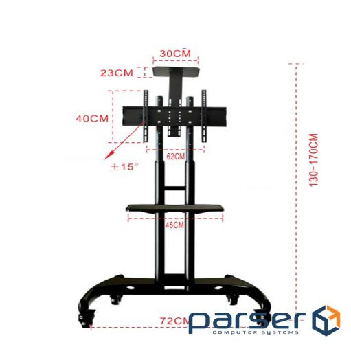 Кронштейн для TV PiPo PP-AVA 1500, 32''-46''-65'', до 45кг, кут нахилу +-15