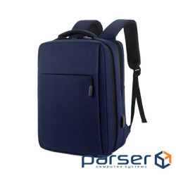 Рюкзак для ноутбука 16", Baogou-Bl, матеріал нейлон / полієстр / тканина оксфорд, вихід під