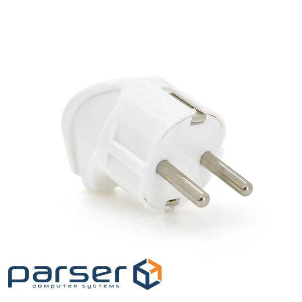 Вилка із заземленням кутова , 16A 250V, A713, White (FM-A713)