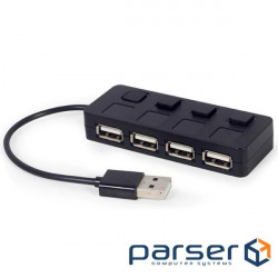 USB хаб із вимикачами GEMBIRD UHB-U2P4-05