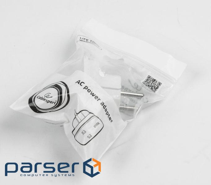 Перехідник Cablexpert UK-розетка - Євро-вилка (A-AC-UKEU-001)