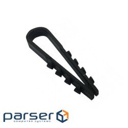 Затискач ялинка 6 mm для кругл. каб (100 шт) НЕЙЛОН, чорн i (CH-6B)