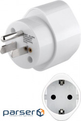 Power adapter IEC(EuroPlug)-(USA) F/M,+Japan adapter Round, white (75.04.5355-1)