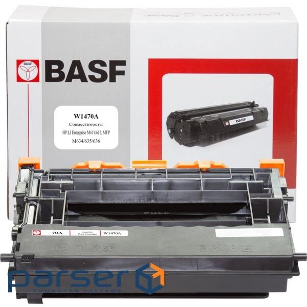 Картридж BASF HP LJ Enterprise M611/612, MFP M634/635/636 Black, without c (KT- (BASF-KT-W1470A-WOC)