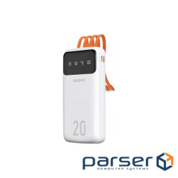 Батарея універсальна Dudao K6Pro+ 20000mAh 10W with USB-C/Lightning/MicroUSB/USB-A c (6977196682409)