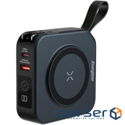 УМБ Energizer Magnetic Wireless 10000mAh 20W PD,AC зарядка,QI-15W, built-in USB-C,USB-А, (QM10001AC)