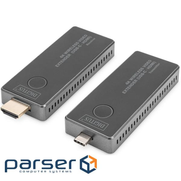 Адаптер HDMI extender 30m USB-C to HDMI 4K UHD wireless black Digitus (DS-55324)
