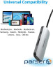 USB-хаб Vention USB-C to HDMI/USB 3.0x3/SD/TF/PD Docking Station Gray 0.15M Aluminum Alloy T (TOJHB)