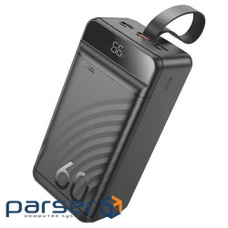 Батарея універсальна HOCO 60000mAh Element PD/20W, QC/22.5W, LED Lamp, Black (J123C / 714736)