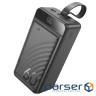 Батарея універсальна HOCO 60000mAh Element PD/20W, QC/22.5W, LED Lamp, Black (J123C / 714736)