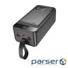 Батарея універсальна HOCO 60000mAh Element PD/20W, QC/22.5W, LED Lamp, Black (J123C / 714736)