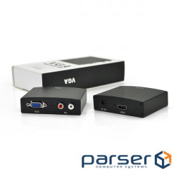 Конвертер HDMI (input) на VGA (output) + Audio Adapter, Black, 4K / 2K, Пакет (14898)