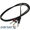 Інсертний кабель RockCable Patch Cable - TRS Jack to 2 x TS Jack (1.5m) (RCL 20922 D4)