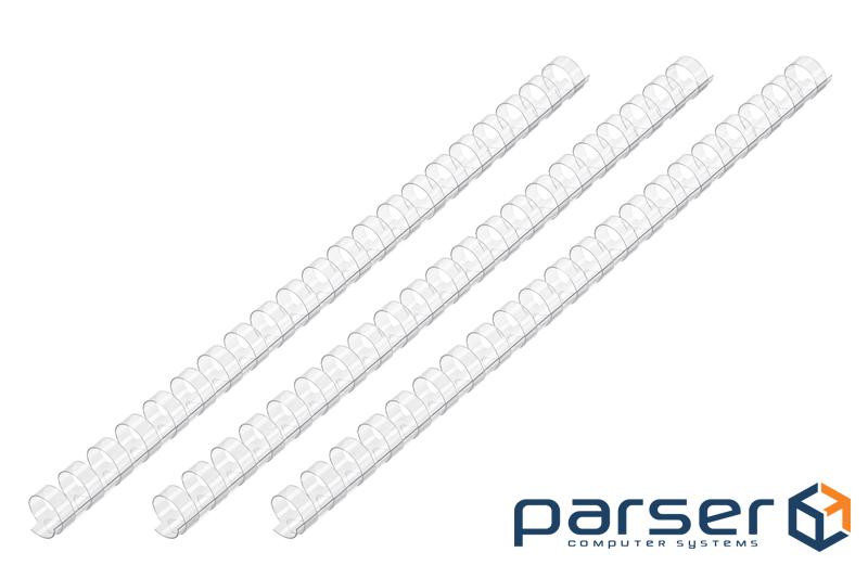 Пластикові пружини для біндера 2E, 28мм, прозорі, 50шт (2E-PL28-50CL) (2E-PL28-50CL)